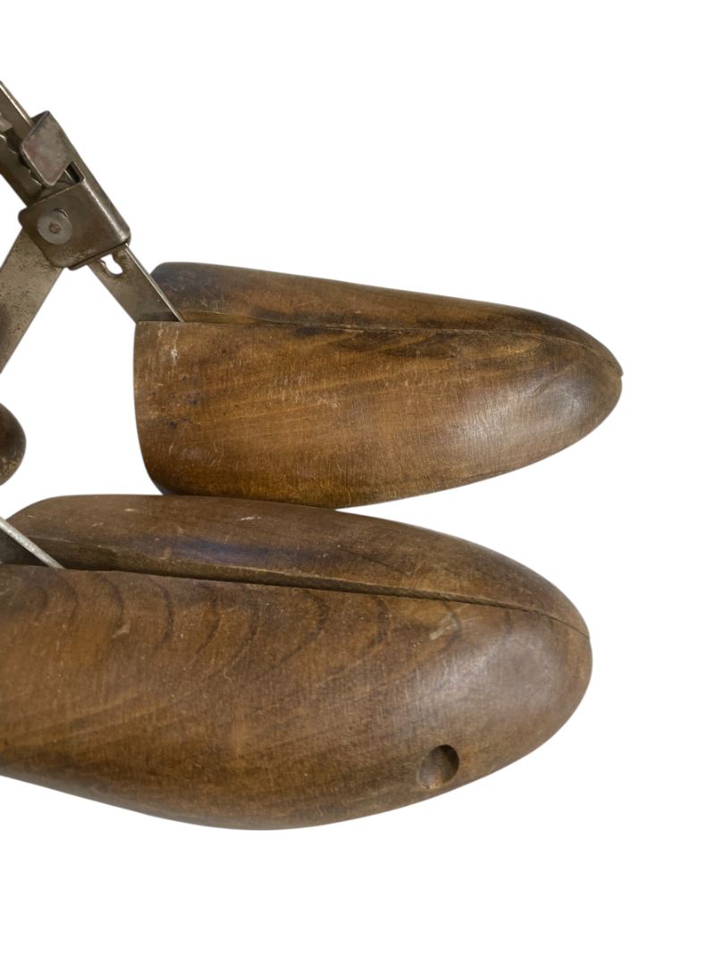 Vintage Wood and Metal Shoe Trees Adjustable Stretchers #4