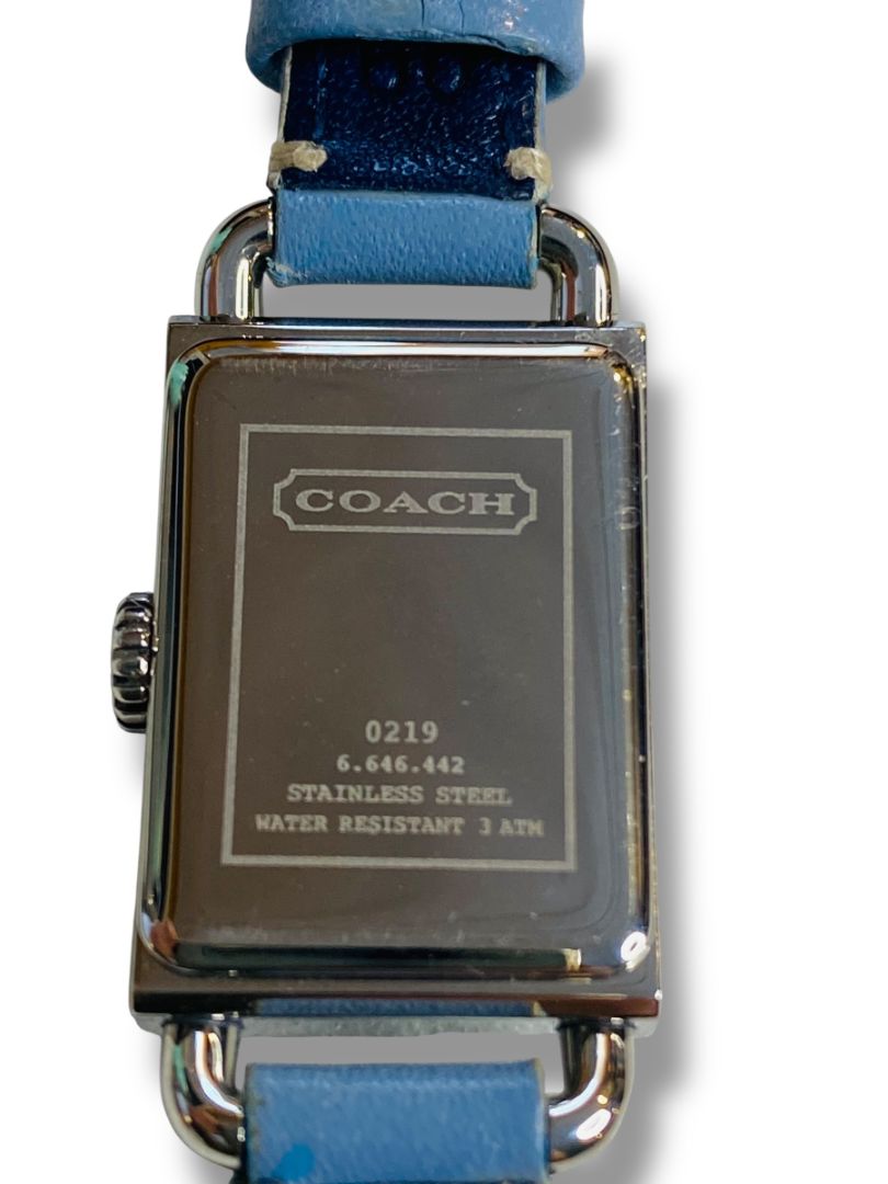 Coach Ladies Watch Madison Needs Battery Blue Leather Band 0219