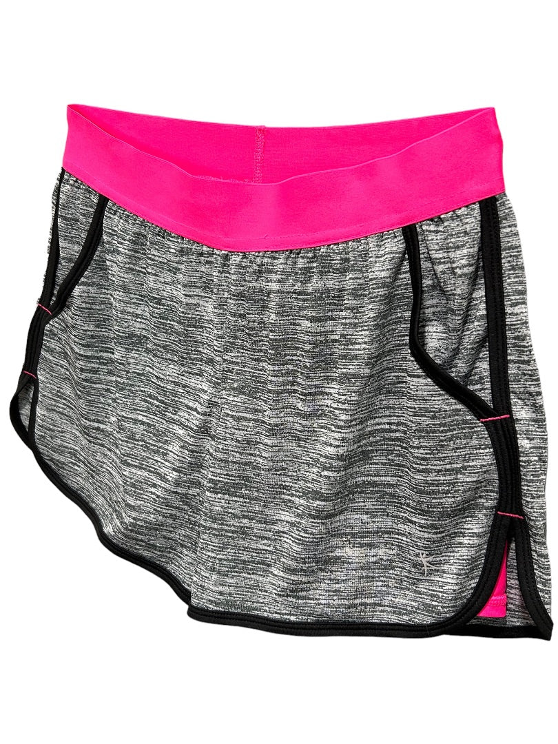 XS Danskin Women's Gray Pink Running Shorts Pull On Lined Undershorts