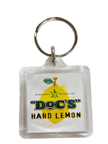 Promotional Anhueser Busch DOC'S Hard Lemon Acrylic Keychain Key Ring