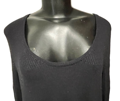 XS We The Free Waffle Knit Long Sleeve Oversize Womens Top Black