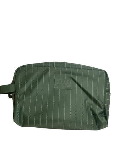 Tough Love + Carry Mens  Green Pinstripe Toiletry Grooming Bag New Travel