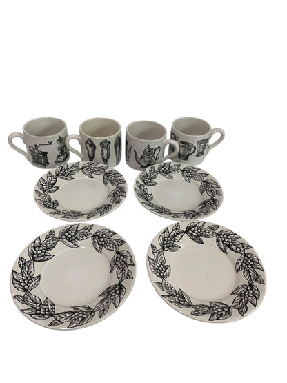 Cooks Club 4 Piece Demitasse Set In Box Kitchen Theme