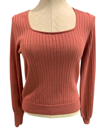 XS Evereve Womens Lightweight Sweater Scoop Neck Long Sleeve