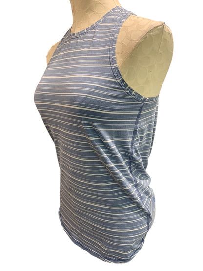 Size 4 LuluLemon Womens Tied Up Tank in Blue Tempest Stripe