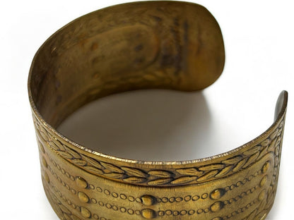 Copper Color Open Adjustable Bangle Bracelet 28mm Width