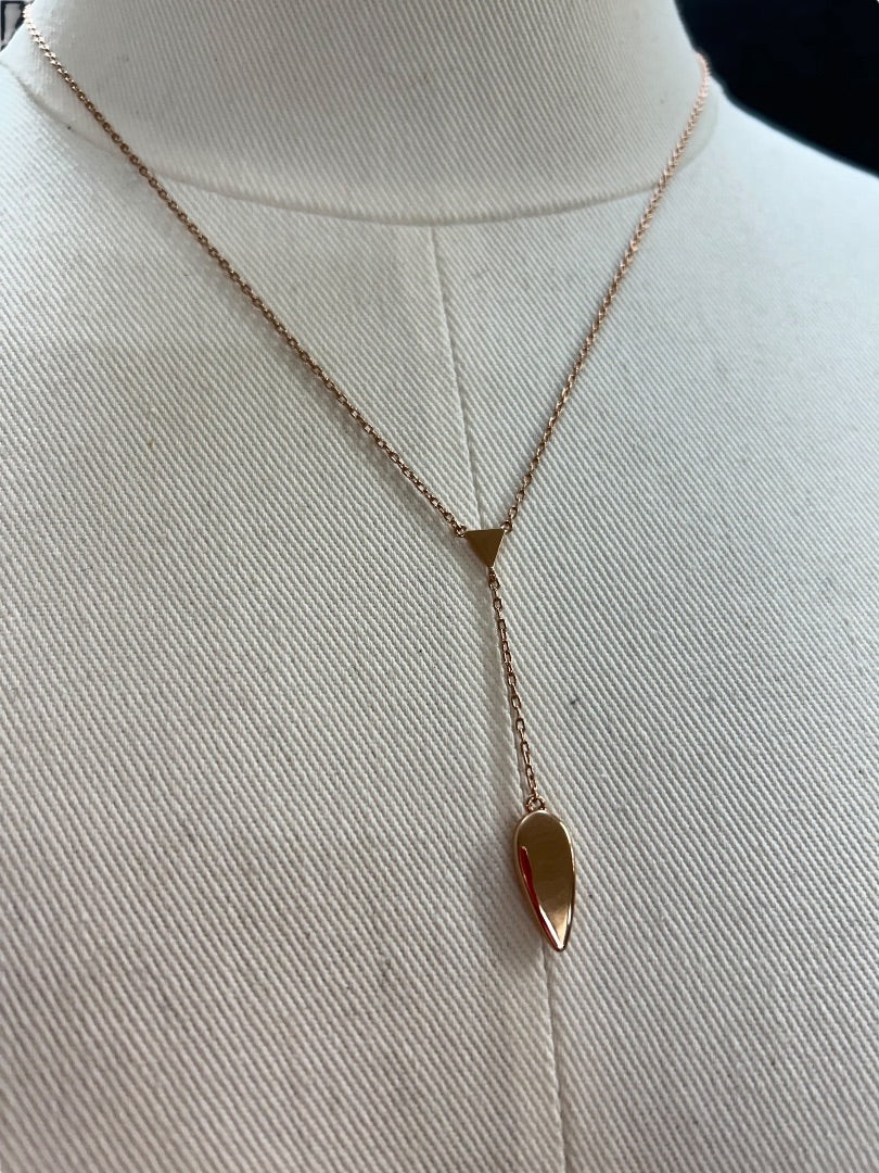 Copper Color 18 Inch Necklace 2 Inch Drop Pendant Extender