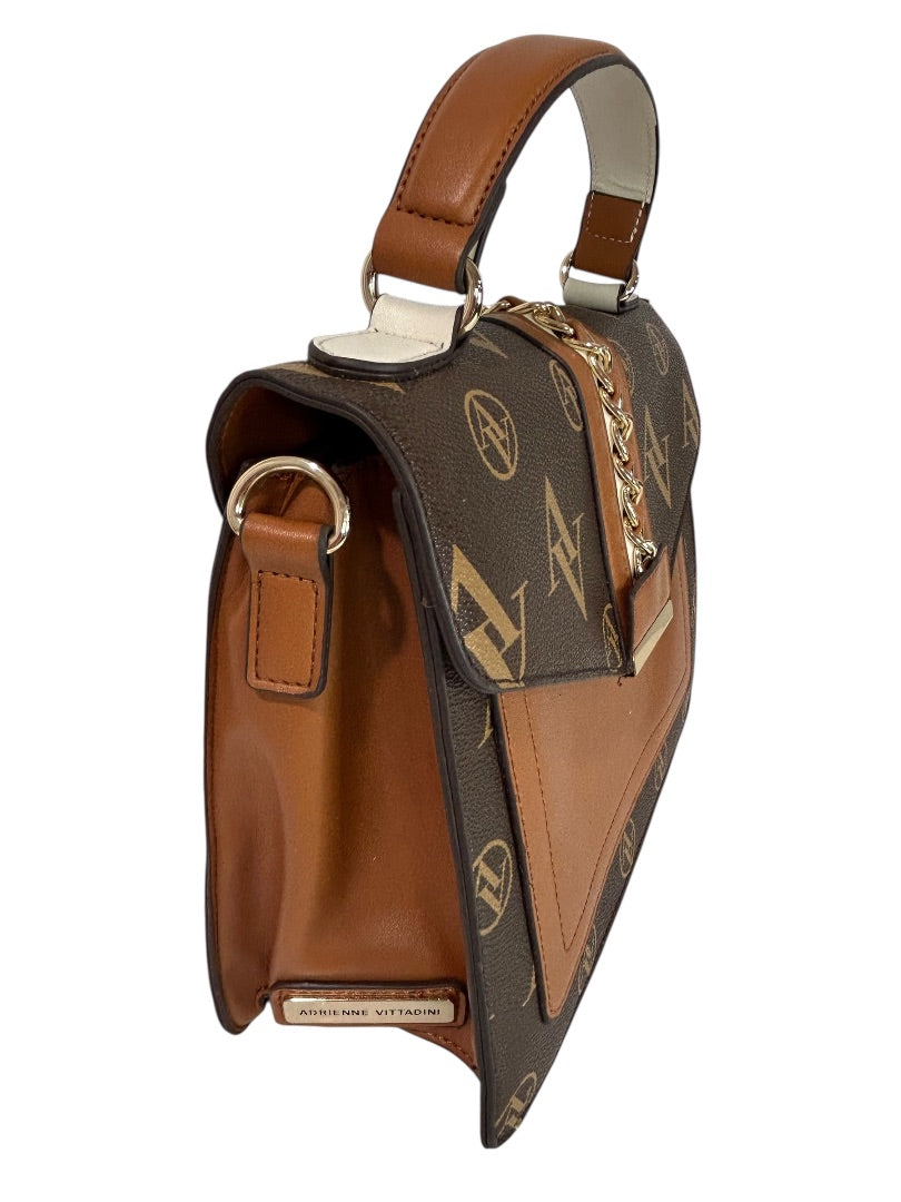 Adrienne Vittadini Top Handle Satchel Bag Removable Shoulder Strap The Signature Collection