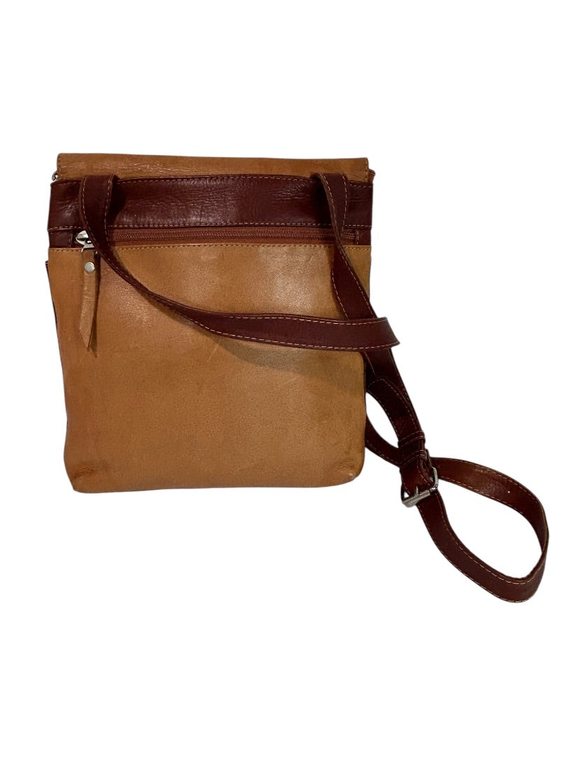 JL Saldivar Paraguay Handcrafted Two Tone Brown Crossbody Bag