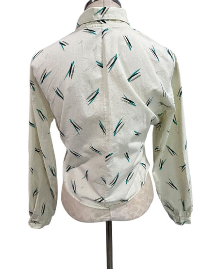 Ardmore Made in USA Womens Crop Button Up Shirt 1980s Retro