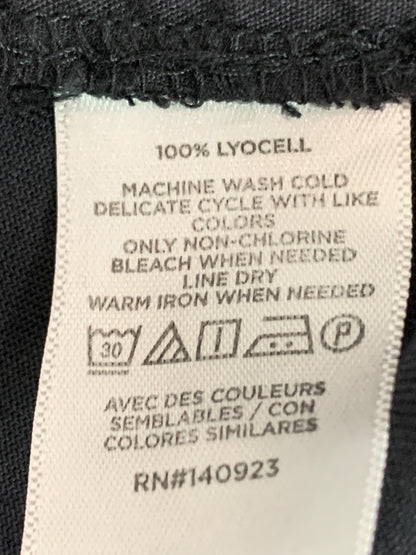 Size 4P Loft Petites Black Soft Skirt Pockets Elastic Waist Snap Zip