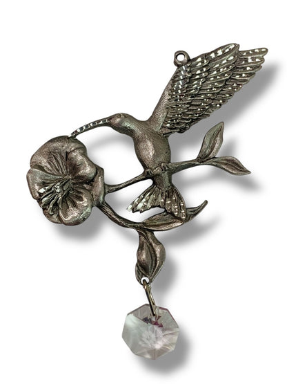 Spoontiques Pewter Ornament Suncatcher Prism Hummingbird 3"