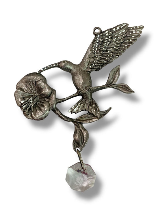 Spoontiques Pewter Ornament Suncatcher Prism Hummingbird 3"