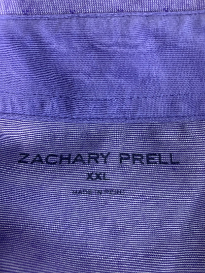 XXL Zachary Prell Mens Golf Polo Shirt Micro Print Purple Short Sleeve