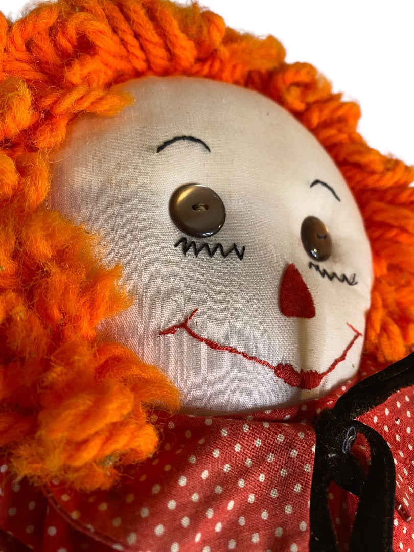 Vintage Handmade Spirit Raggedy Andy Doll 22" Creepy