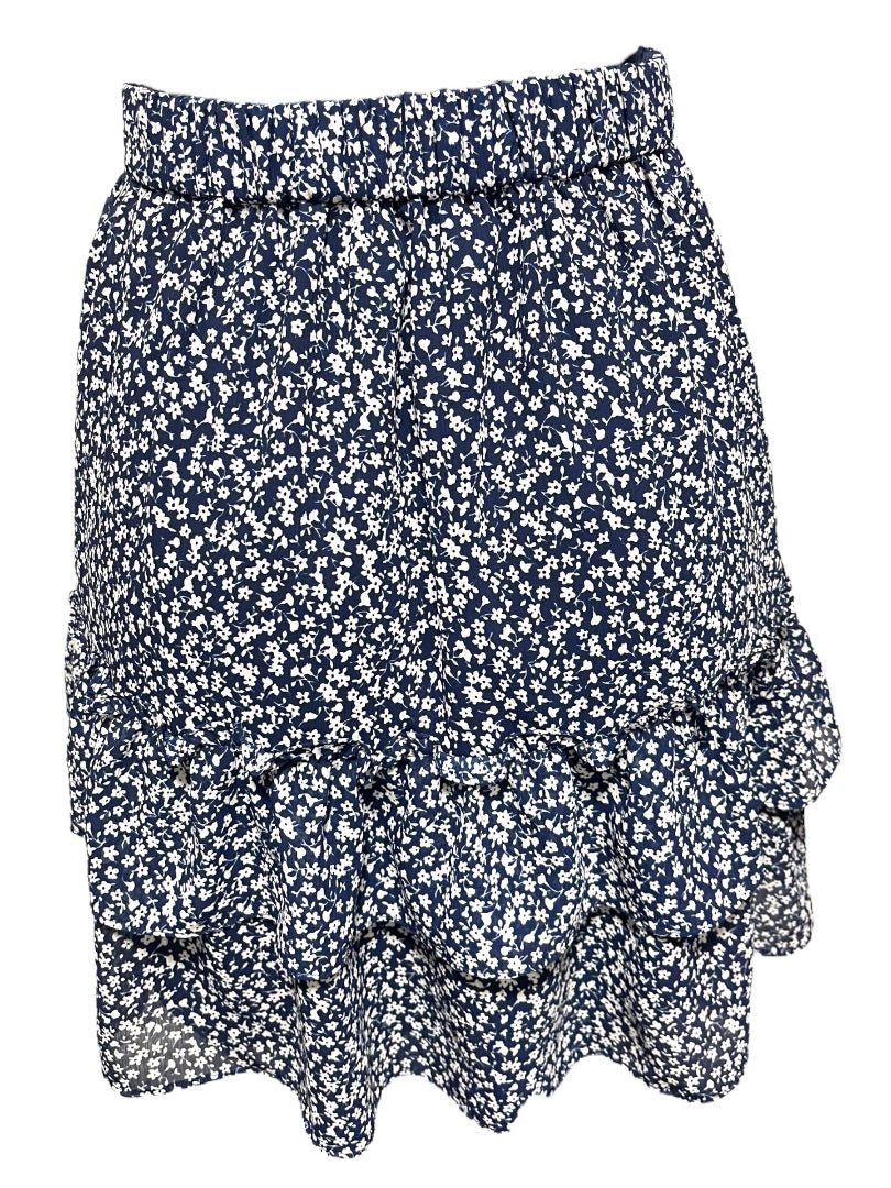 XXS J. Crew Tiered Ruffled Lined Floral Mini Skirt AY478