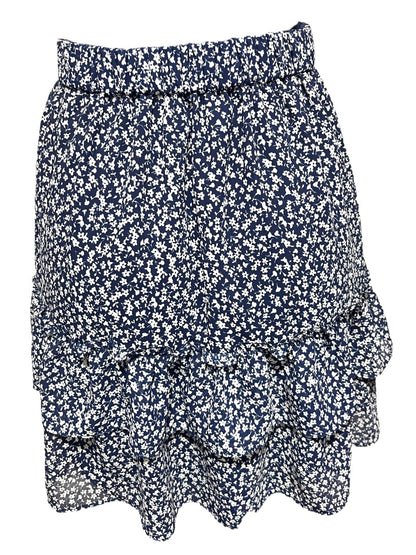 XXS J. Crew Tiered Ruffled Lined Floral Mini Skirt AY478