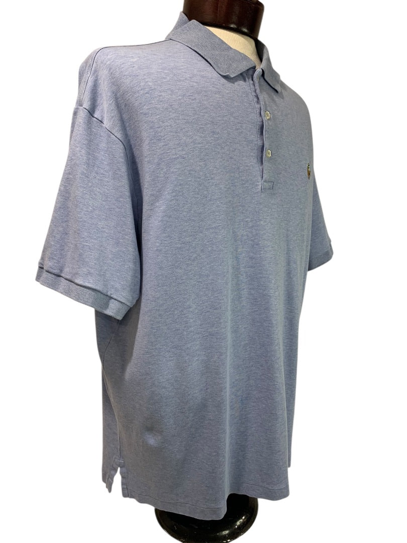 1XB Polo Ralph Lauren Big Mens Blue Heathered Golf Shirt Soft
