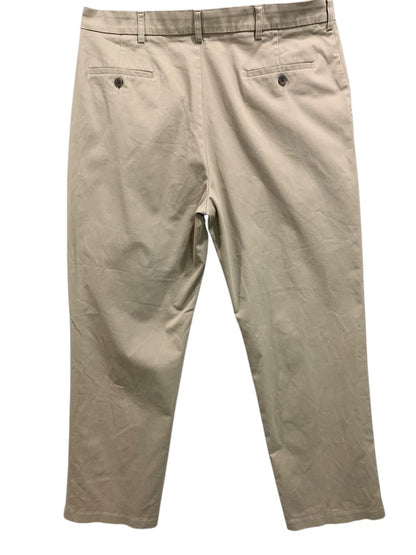 38 x 32 Haggar Mens Chino Pants Tan Comfort Waist Expandomatic
