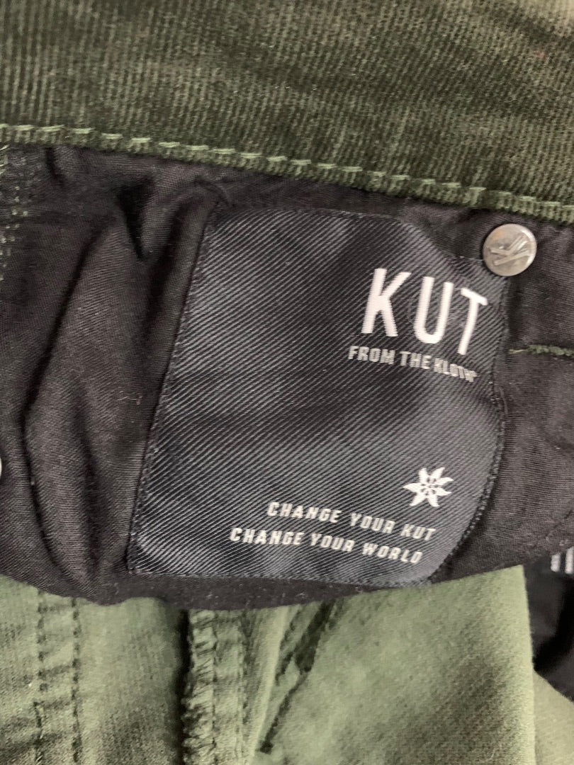 Size 00 Kut from the Kloth Womens Diana Fab Ab Skinny Corduroy Dark Green