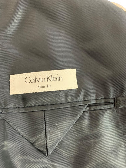 40R Calvin Klein Mens Slim Fit New Sport Coat Jacket Navy Blue Pinstripe Wool