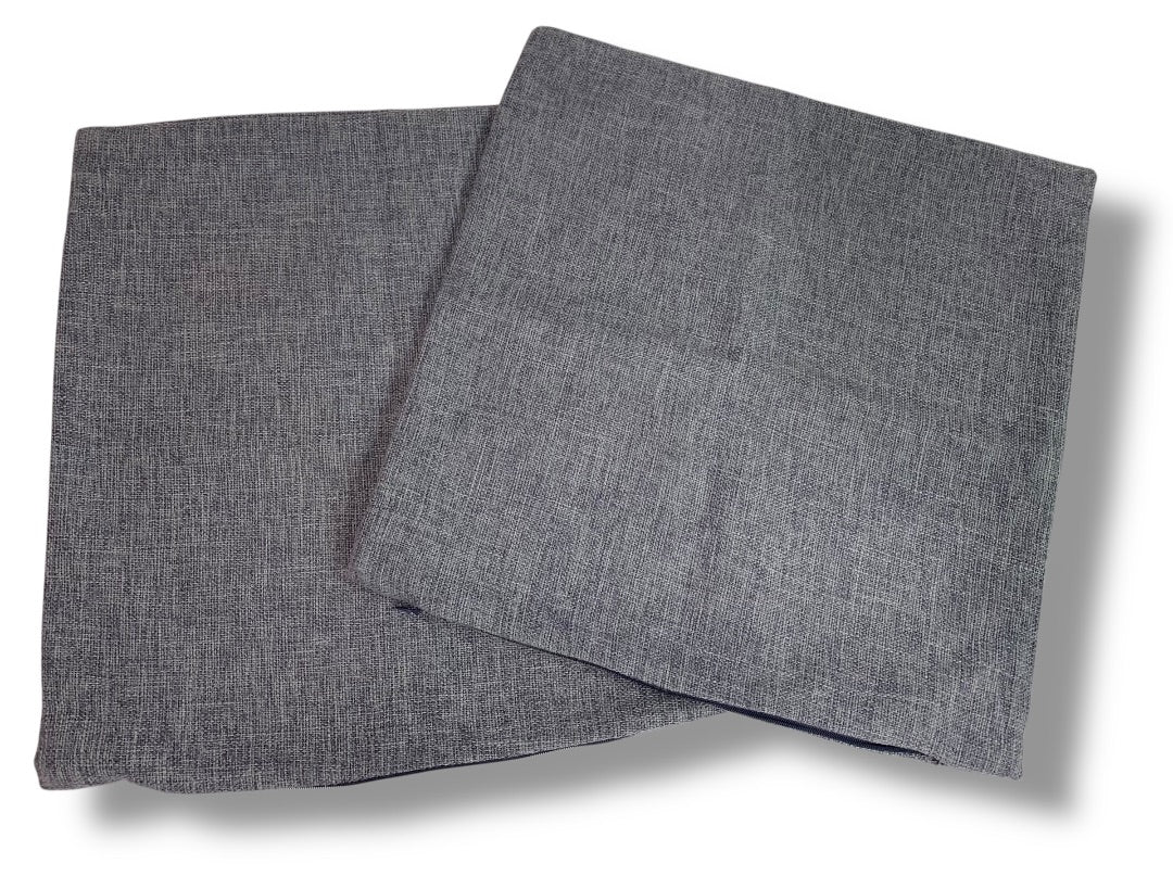 Set of 2 Woven Muted Purple 16" Pillow Cover Zip Closure