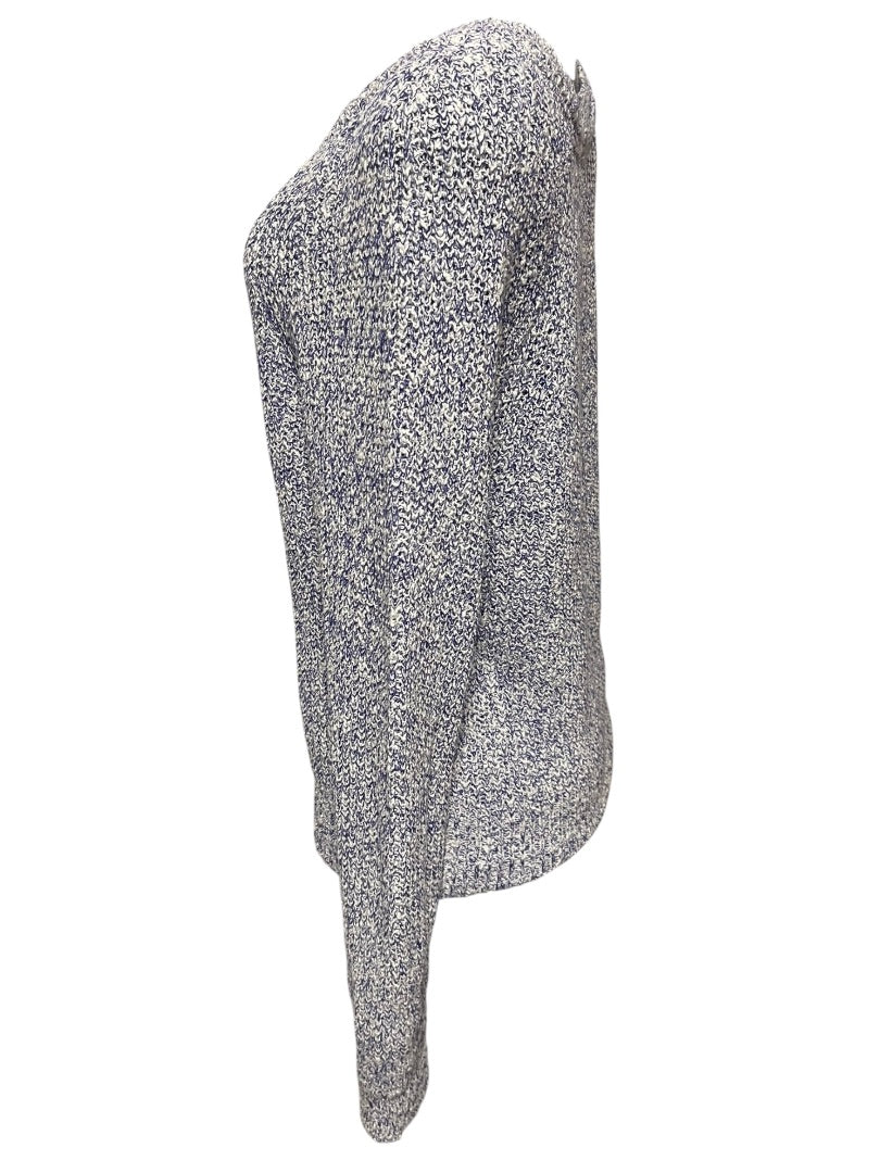 Medium Free People Womens Marled Knit Sweater Purple White