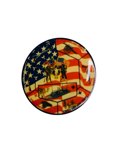 Vintage Laurel Highlands Council 1.5" Pin Double Back Resin US Military