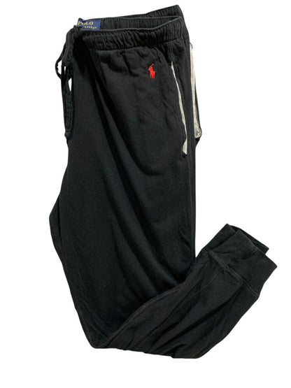 Large Polo Ralph Lauren Mens Sleep Pants Black Elastic Drawstring Waist Joggers