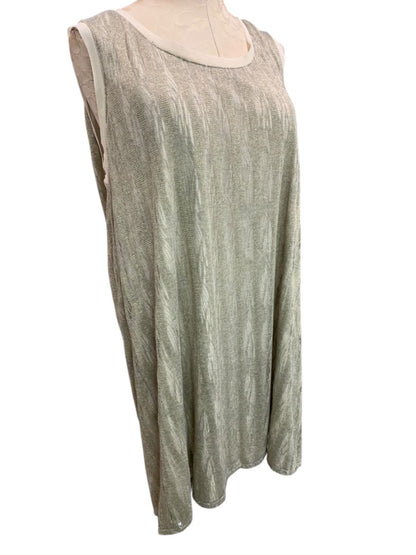 Size 2X Daisy Fuentes Woman Shift Tunic Dress Metallic Overlay