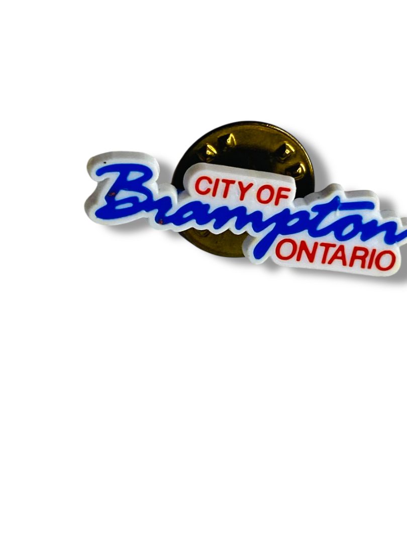 City of Brampton Ontario Plastic 1" Lapel Pin