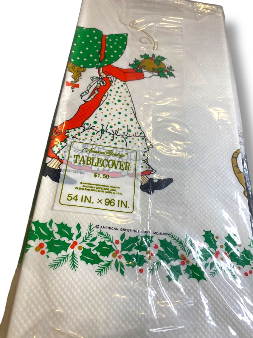 Vintage American Greetings Tablecovers Paper 54" x 96" Set of 2 Holly Hobbie New
