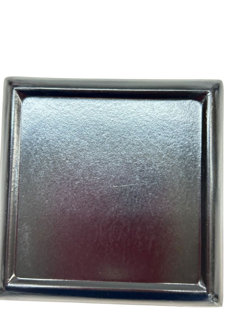 Japanese Lacquerware Box of 6 Coasters Geisha Design 2.8" Square