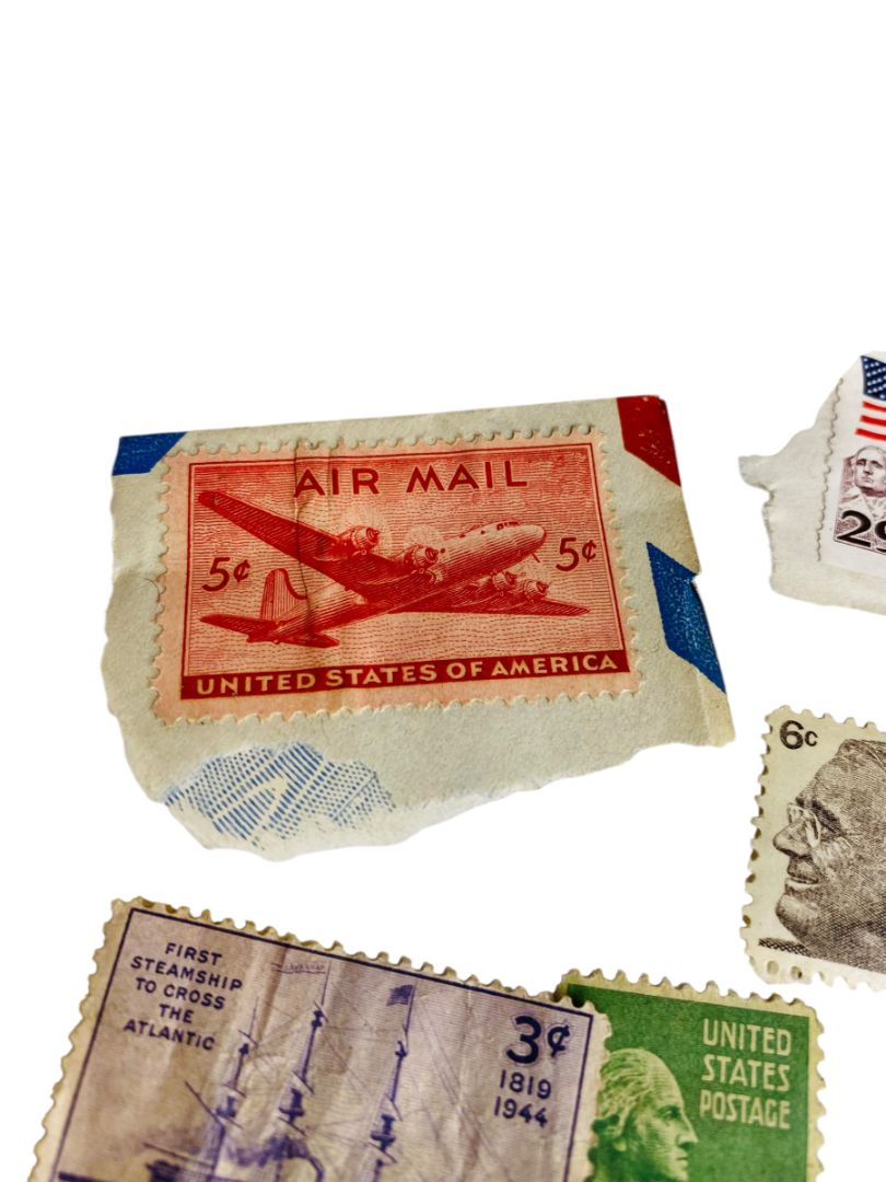 Lot of 19 Vintage Postage Stamps US Estate Found FDR Monroe Washington