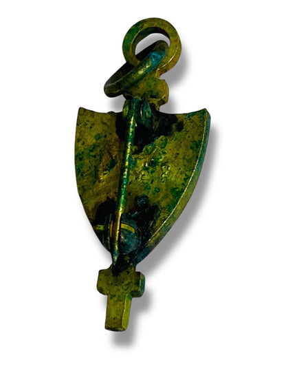 Vintage Merit Award Watch Key Fob Charm 1" Patina