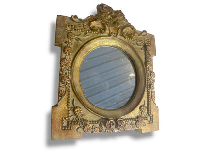 Small Wall Hanging Accent Mirror Shabby Chic Resin 5.5"h x 4.5"w