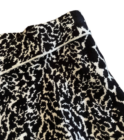 26/28 Lane Bryant Animal Print Knit Sweater Skirt Pull On Plus Size