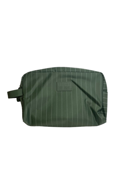 Tough Love + Carry Mens  Green Pinstripe Toiletry Grooming Bag New Travel