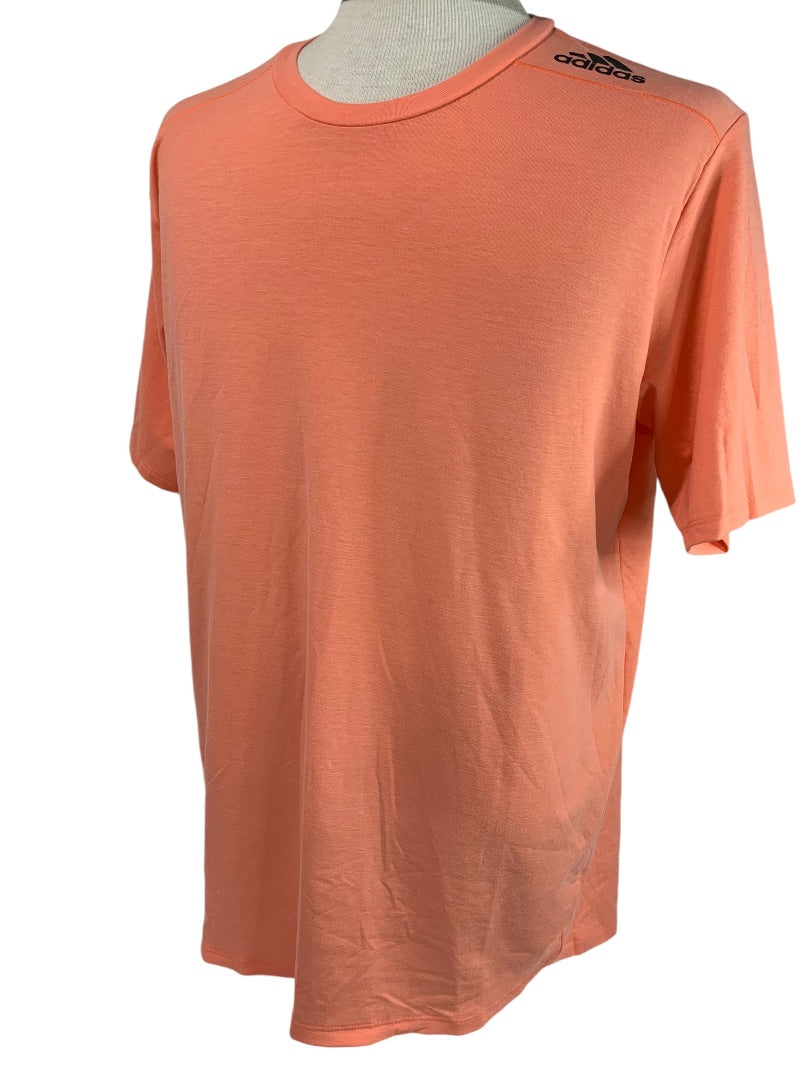 Large Adidas Mens New Tshirt Essentials Coral Fusion Short Sleeve IC2015