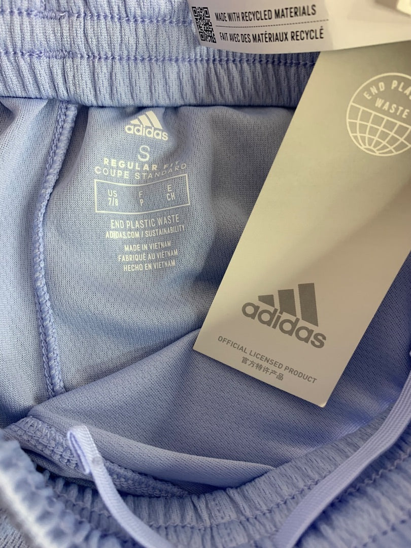 Small (7/8) Adidas Girls Light Blue Shorts Pull On AH4382