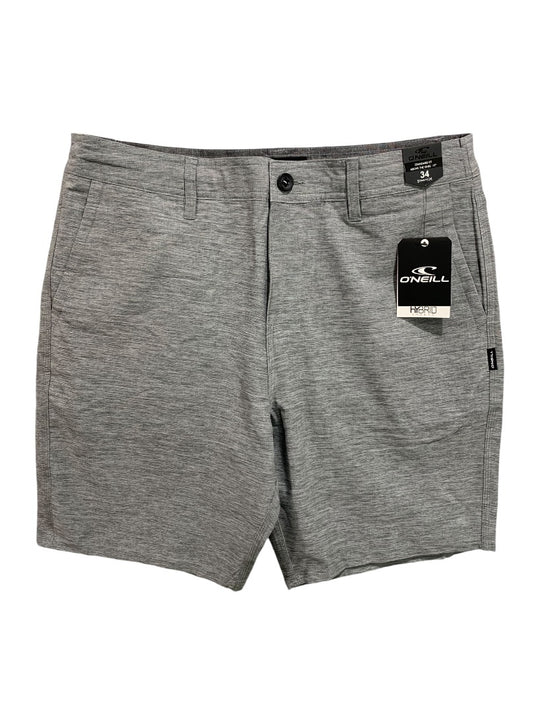 Size 34 O'Neill Mens New Hybrid Drifter Shorts Standard Fit Gray