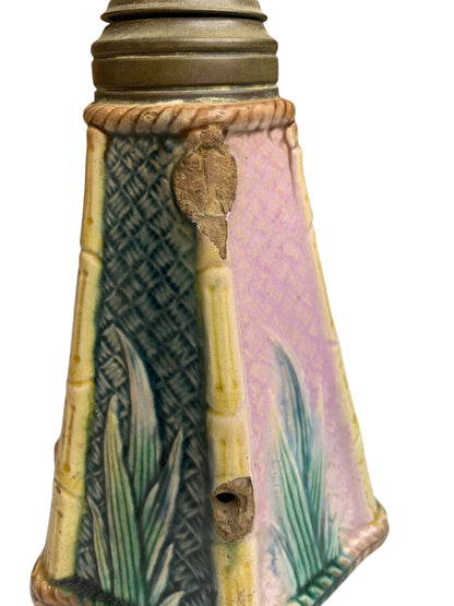 Antique Griffin Smith Hill Etruscan Majolica Salvage Pitcher Missing Handle