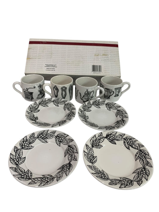 Cooks Club 4 Piece Demitasse Set In Box Kitchen Theme