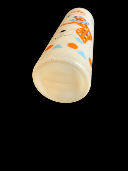 MidCentury Plastic Drinking Glass Clown Circus Theme 7 Inch
