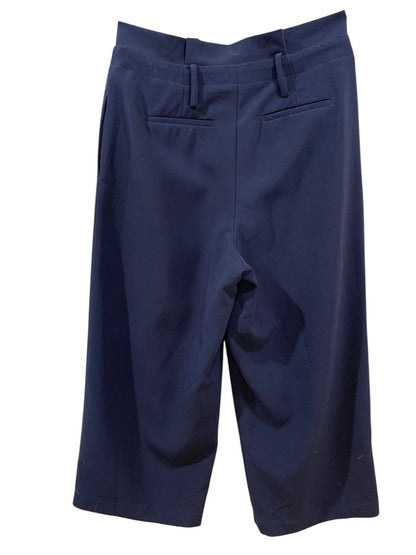 Size 6P Boden Petite Womens Navy Blue Wide Leg Crop Pants