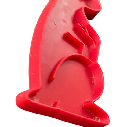Tupperware 1970s Red Plastic Cookie Cutter USA Easter Bunny Rabbit Spring