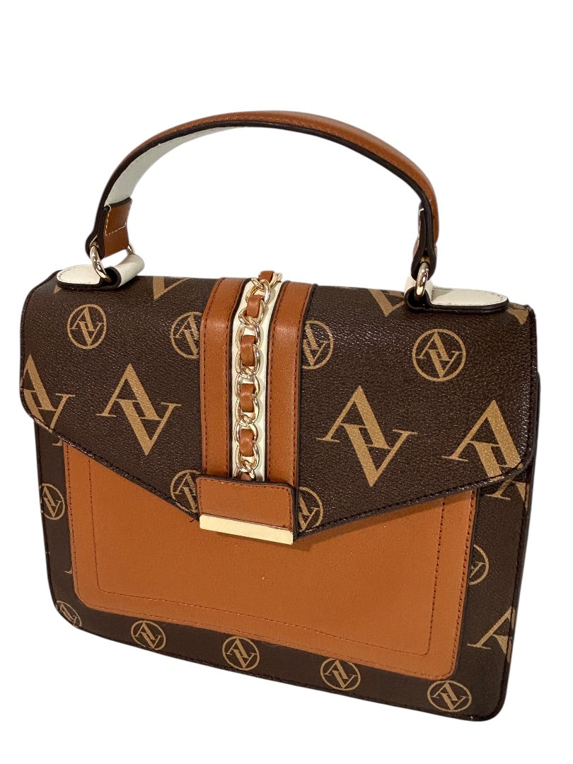 Adrienne Vittadini Top Handle Satchel Bag Removable Shoulder Strap The Signature Collection