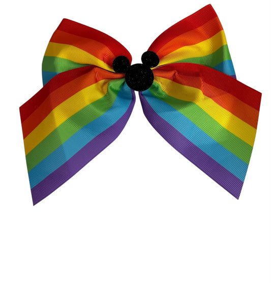 Claires New Disney Mickey Mouse Oversize Rainbow Hairbow Barrette 6 Inch