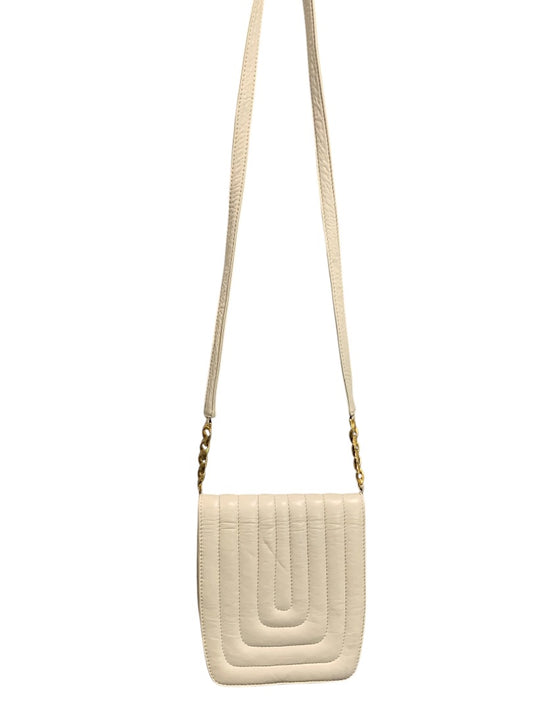 Lucien Piccard Ivory Soft Leather Crossbody Purse Bag 1980s Retro