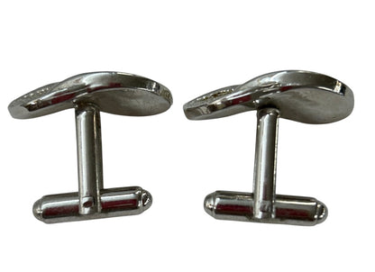 Vintage Silvertone Cuff Links Textured 1 Inch Mens Accessory